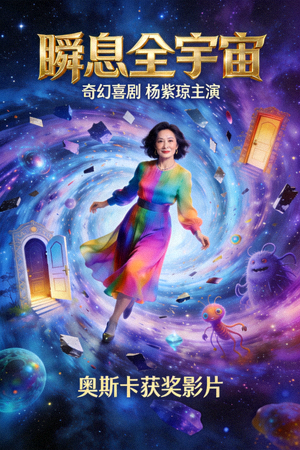 《瞬息全宇宙》电影海报 - 奇幻喜剧电影，杨紫琼主演，奥斯卡获奖影片